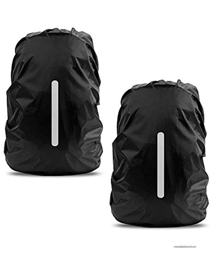 LAMA 2 Pack Waterproof Rain Cover for Backpack Reflective Rucksack Rain Cover for Anti-dust Anti-Theft Bicycling Hiking Camping Traveling Outdoor Activities