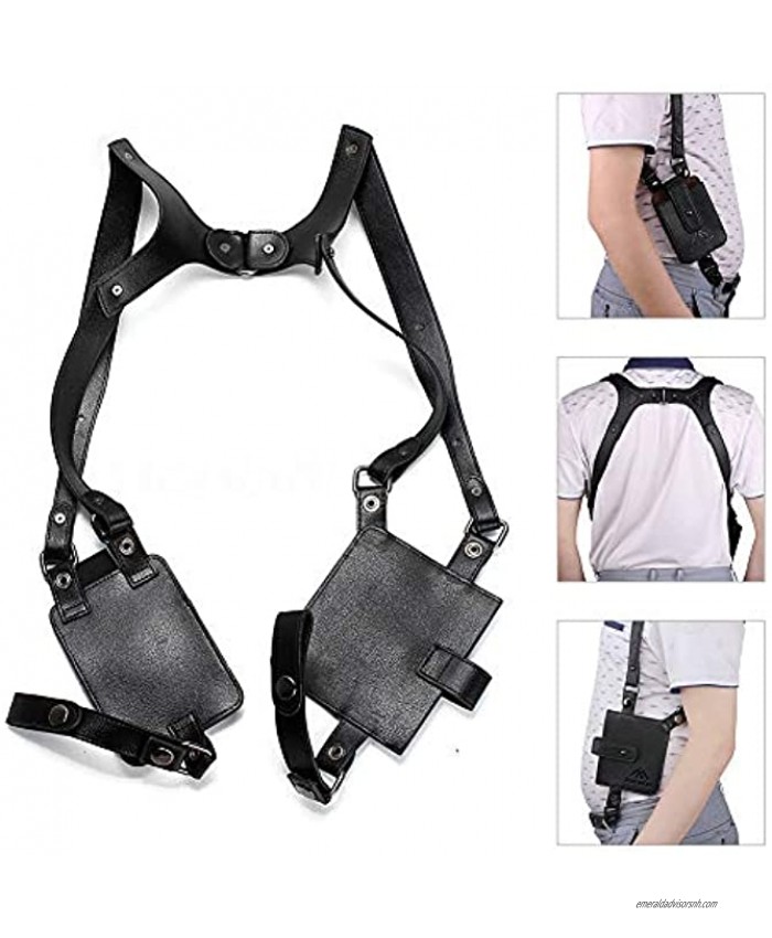 Neween Anti-Theft Hidden Underarm Strap Wallet Pocket Holster Phone Shoulder Holster Bag Leisure Double Shoulder Pouch