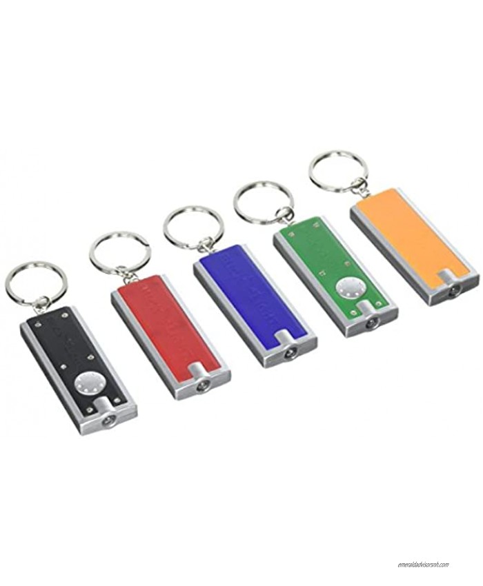 Buck Light: Powerful LED Keychain Lights 5 Pack Assorted Colors Ultra Bright Flashlight Portable Key Chain Flash Light