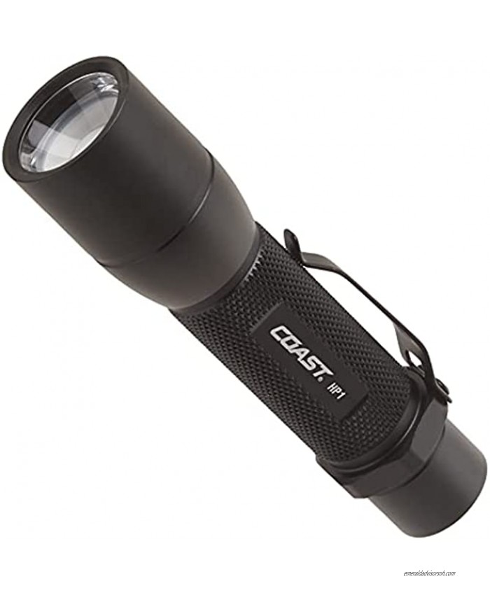 Coast HP1 190 Lumen Pure Beam Focusing LED Flashlight black
