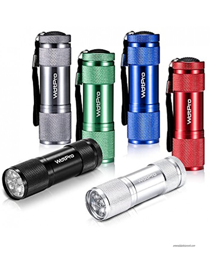LED Mini Flashlights WdtPro Super Bright Flashlight with Lanyard Assorted Colors Best Tac Torch Light for Kids Night Reading Power Outages Camping6 Pack