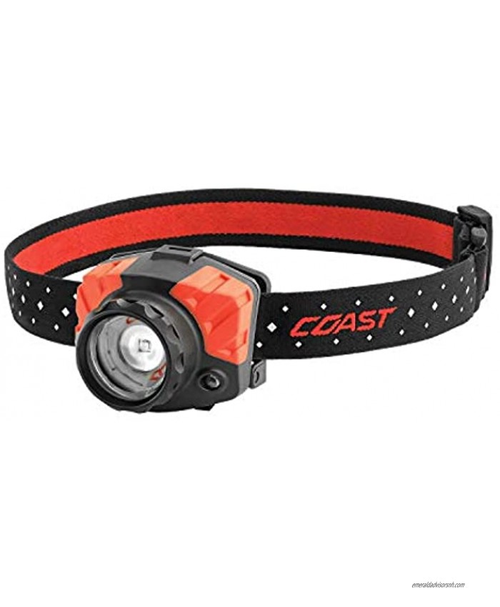 Coast FL85R 700 Lumen Dual Color White Red Focusing Rechargeable LED Headlamp Rechargeable Battery Included