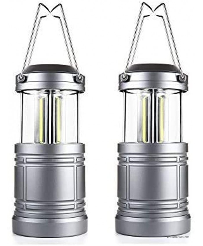 2 Pack LED Camping Lantern with Magnetic Base As Seen on TV Collapsible Lanterns Survival Kit for Hurricane Emergency Storm Power Outage