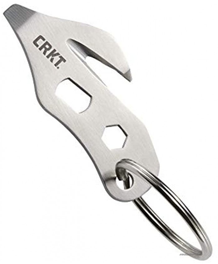 CRKT K.E.R.T. EDC Keyring Micro Tool: Lightweight Multi-Tool for Everyday Carry Seatbelt Cutter Bottle Opener Screwdriver Two Wrenches 2055