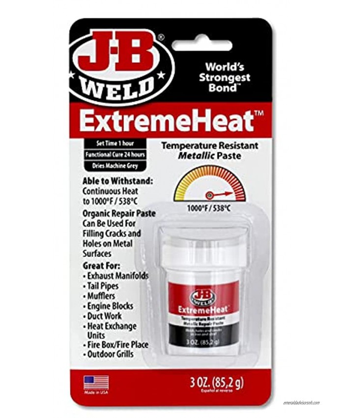 J-B Weld 37901 3 oz. Extreme Heat Temperature Resistant Metallic Paste Pack of 4