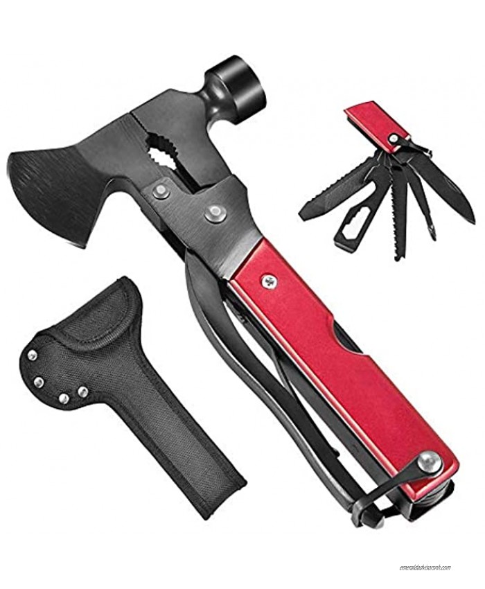 Multi-function tool men’s gift-18-in-1 stainless steel multi-function tool for emergency escape camping travel family multi-function outdoor survival hunting kit axe pliers