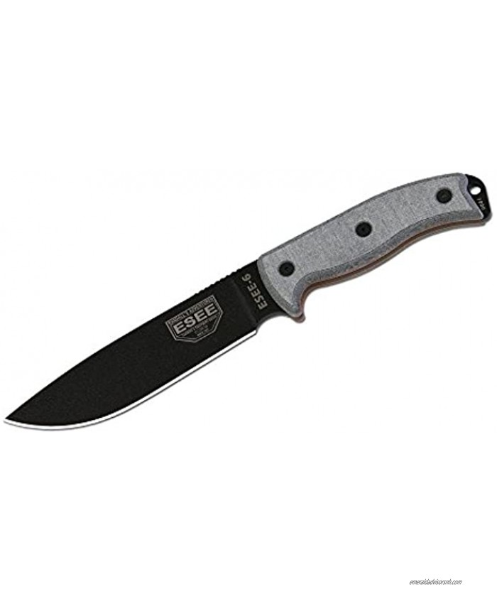 ESEE Knives 6P Fixed Blade Knife w Molded Polymer Sheath
