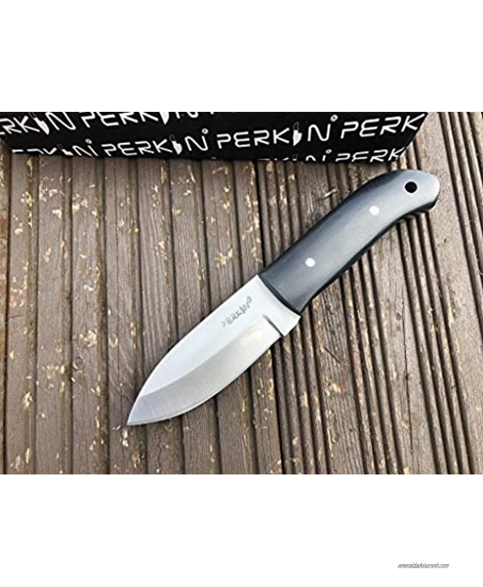 Perkin PN101 Fixed Blade Hunting Knife with Leather Sheath Fixed Blade Knives