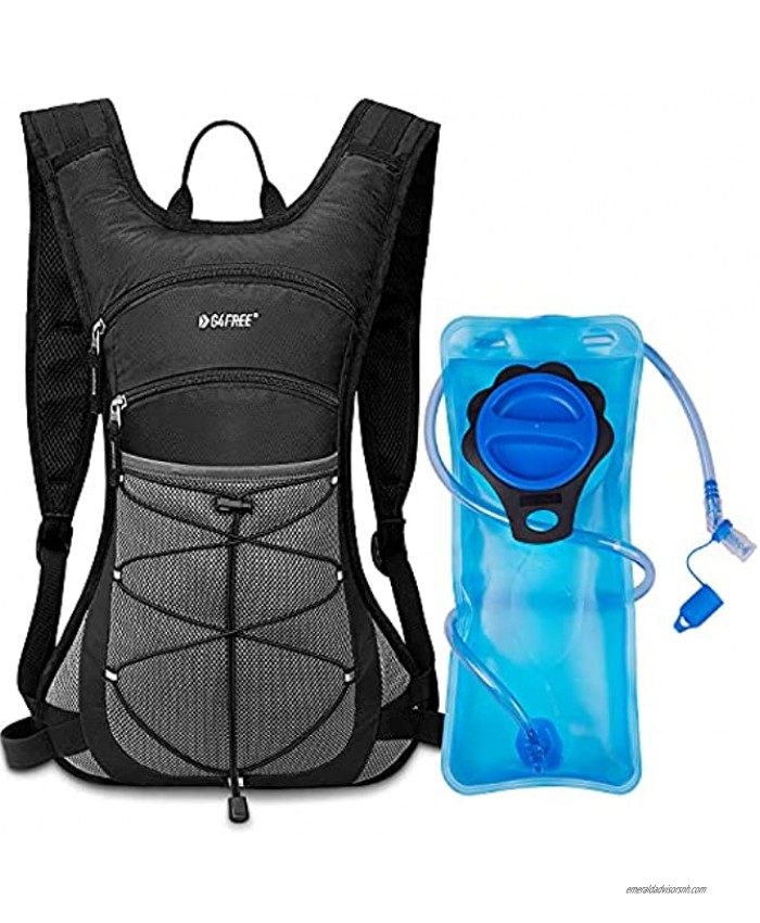 G4Free Cycling Hydration Pack Backpack with 2L Leak-Proof Water Bladder Lightweight Water Backpack Running Hiking Climbing Mountain Biking Jogging for Men Women