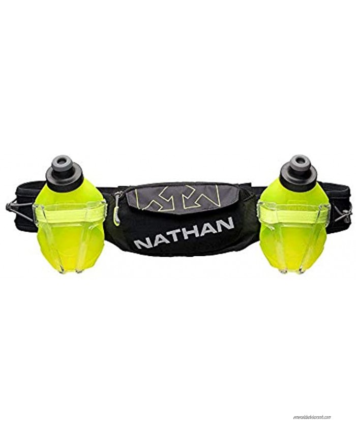 Nathan Hydration Running Belt Trail Mix Plus Adjustable Running Belt – TrailMix Includes 2 Bottles Flask – with Storage Pockets. Fits Most iPhones and Smartphones