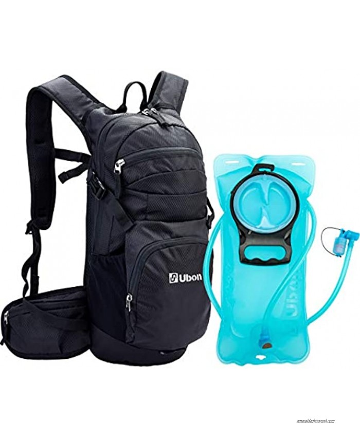 Ubon Hiking Hydration Backpack Lightweight Water Pack 10L with 2L BPA Free Bladder for Running Cycling Camping
