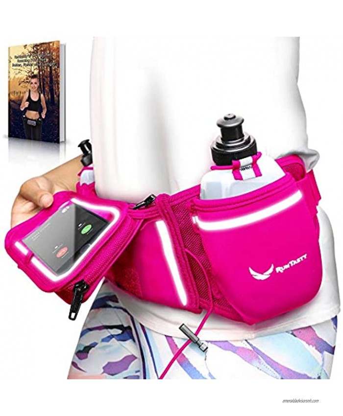 [Voted No.1 Hydration Belt] Winners' Running Fuel Belt Includes Accessories: 2 BPA Free Water Bottles & Runners Ebook Fits Any iPhone w Touchscreen Cover No Bounce Fit and More!