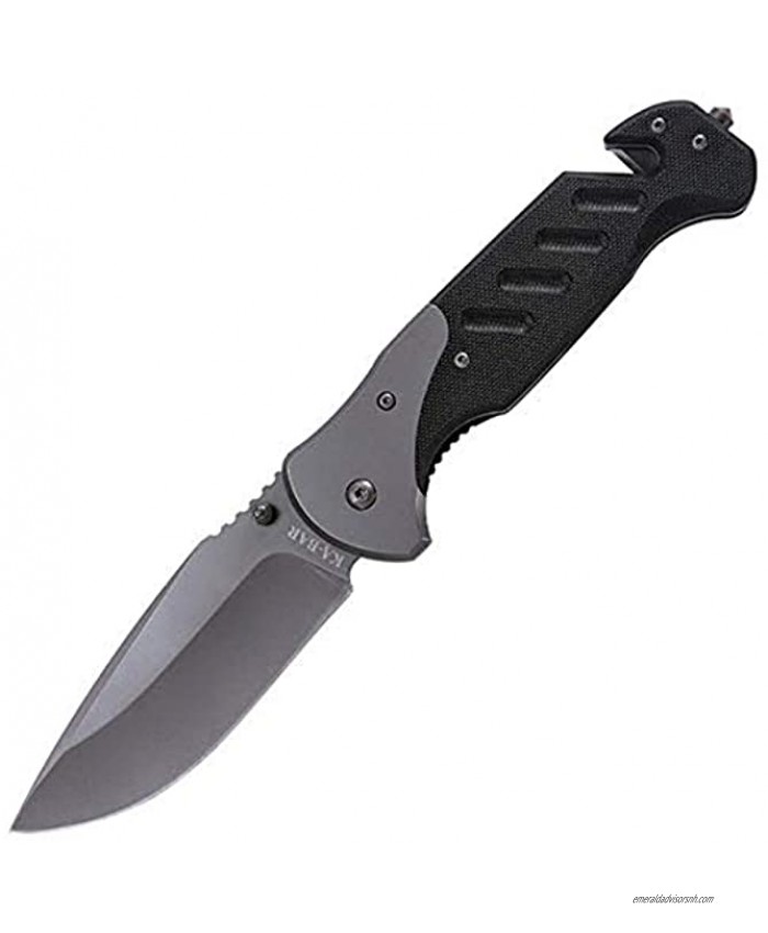 KA-BAR 3085 Coypu Folder 3.75 Blade Clip Point Black G10 with Bolster
