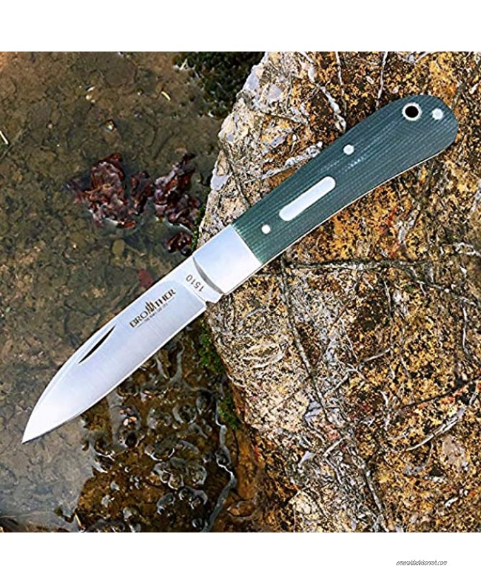 Brother 1510 VG10 Blade Knife Mircarta Grips Slip Joint Pocket Knife …
