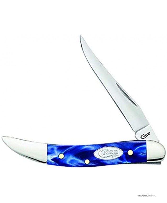 CASE XX WR Pocket Knife Small Texas Toothpick Sparxx Blue Pearl Kirinite Item #23437 1010096 SS Length Closed: 3 Inches