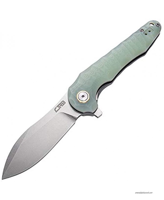CJRB Mangrove Flipper Pocket Knife with Clip Liner Lock 3.53 Inch Drop Point Blade G10 Handle