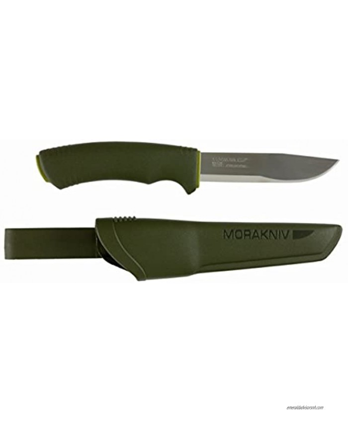 Morakniv Bushcraft Forest Fixed Blade Outdoor Knife with Sandvik Stainless Steel Blade 4.3-Inch