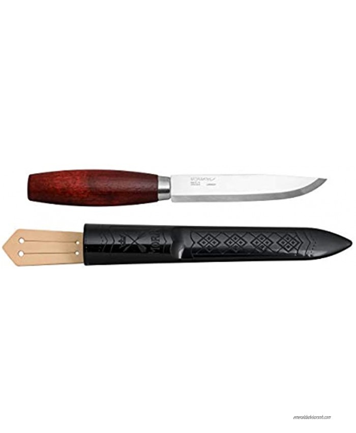 Morakniv Classic No. 3 Carbon Steel Fixed Blade Knife Red-Stained Birch