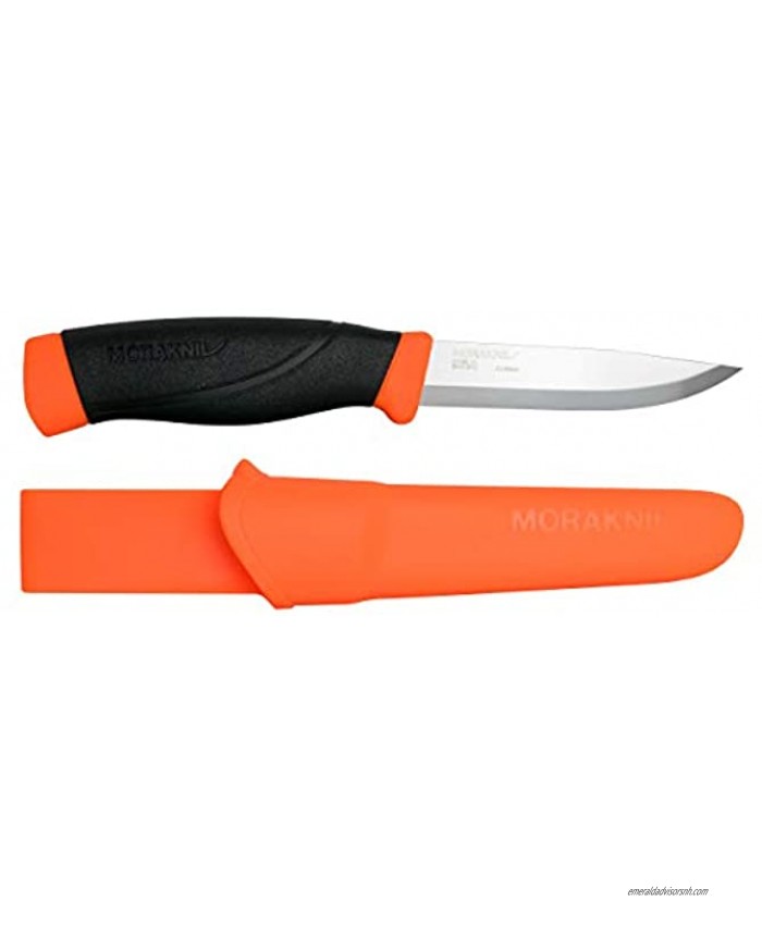 Morakniv Companion Heavy Duty Knife with Sandvik Carbon Steel Blade 0.125 4.1-Inch Orange M-12495