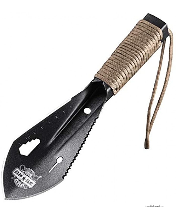 Chang Lin Garden Shovel Spade Backpacking Trowel Mini Survival Shovel Weeder with Sawtooth Hex Wrench Ruler Digging Trowel Knife Spear Garden Bonsai with Carrying Pouch