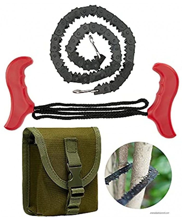 Pocket Chainsaw 21 inch Pocket Saw For Tree Limb,the Survival Rope Saw with 46 Sharp Teeth