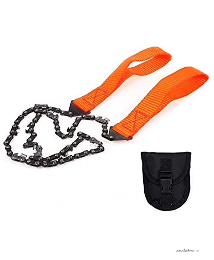 Pocket Chainsaw 24 Inch 11 Teeth Folding Long Chainsaw | Emergency Outdoor Survival Tool for Camping Hunting Tree Cutting | Backpacking Gadget Camping Saw for Fast Cutting