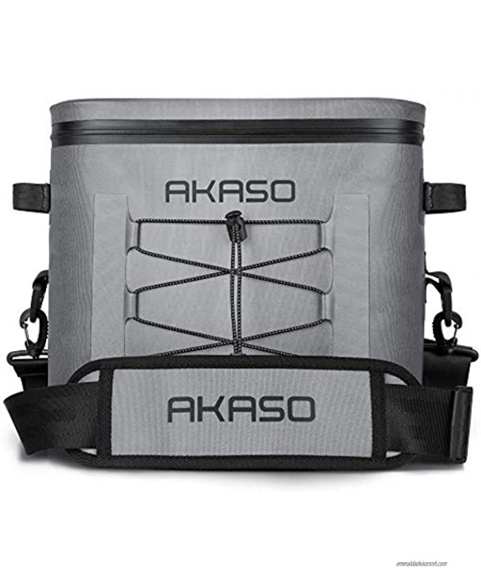 AKASO Cooler Bag for 24 Cans Leakproof & Waterproof Soft Cooler Keep Cold & Warm up to 60 Hours Soft Sided Cooler Bag Tiktok for Camping Fishing Road Beach Trip Hiking Picnics