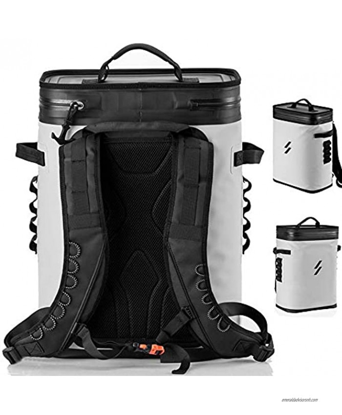 Backpack Coolers Insulated Leakproof Soft Cooler Bag Soft Sided Cooler Waterproof Daytripper Backpack Cooler Holds 36 Cans Up to 72 Hours for Men Women to Camping Hiking Fishing Kayaking Golf Beach
