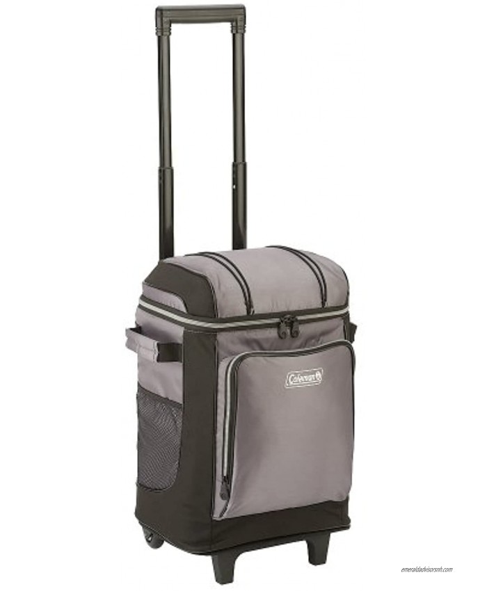 Coleman 42-Can Soft Cooler with Removable Liner & Wheels Gray