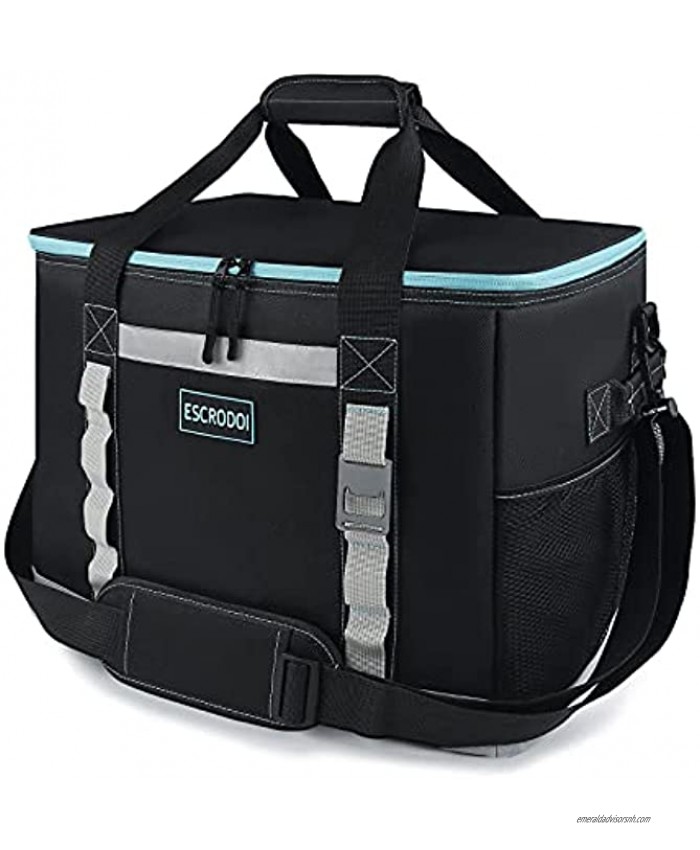 Insulated Cooler Bag 65 Can 48L Large Collapsible Cooler Leak-Proof Portable Coolers with Shoulder Strap & Bottle Openor for Beach  Camping Picnic Family Shopping  Outdoor Activities Food Delivery