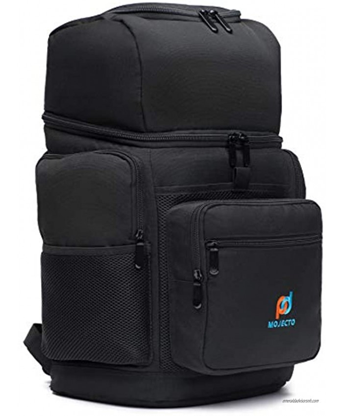 Insulated Meal Prep Backpack Cooler Bag- Two Insulated Compartment. Heavy Duty 1000D Fabric High Density Foam Heat Sealed Liner Multiple Large Pockets Strong Zipper Padded Straps.