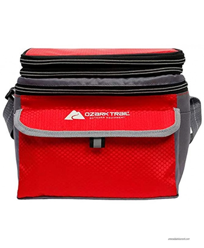 Ozark Trail 6 Can Cooler with Expandable Top Red