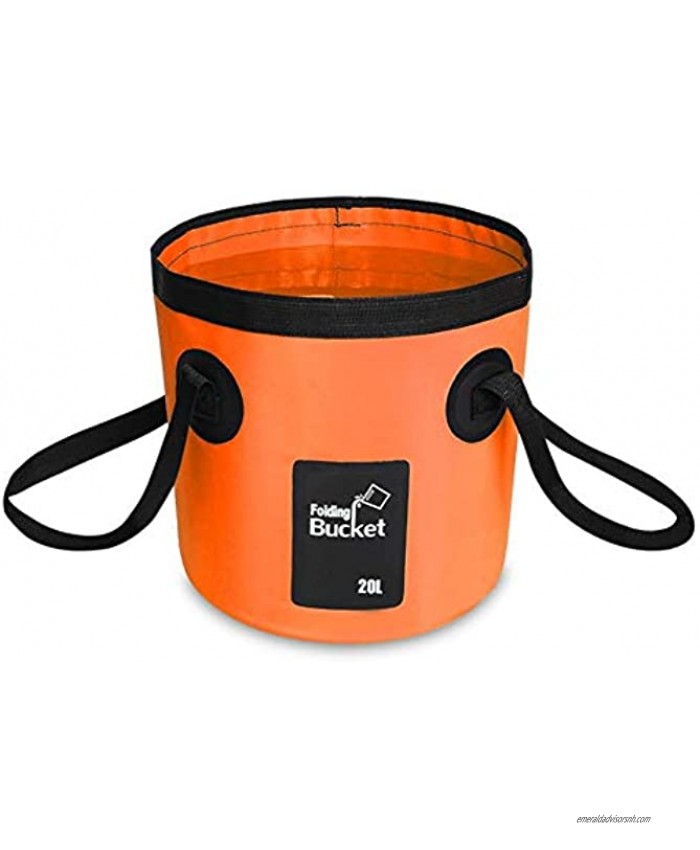 AINAAN Multifunctional Collapsible Portable Travel Outdoor Wash Basin Folding Bucket Water Storage Bag for Camping Hiking Travel Fishing Caravan Washing Orange