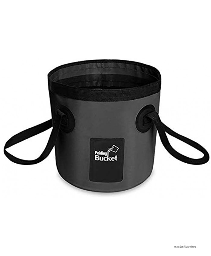 BANCHELLE Collapsible Bucket Camping Water Storage Container 12 L Portable Folding Foot Bath Tub Wash Basin for Traveling Hiking Fishing Boating Gardening