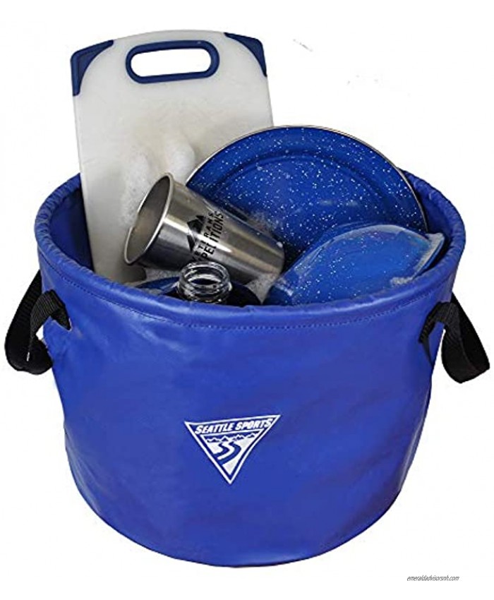 Seattle Sports Outfitter Class Collapsible Jumbo Camp Sink Wash Basin Bucket Blue One Size 032802
