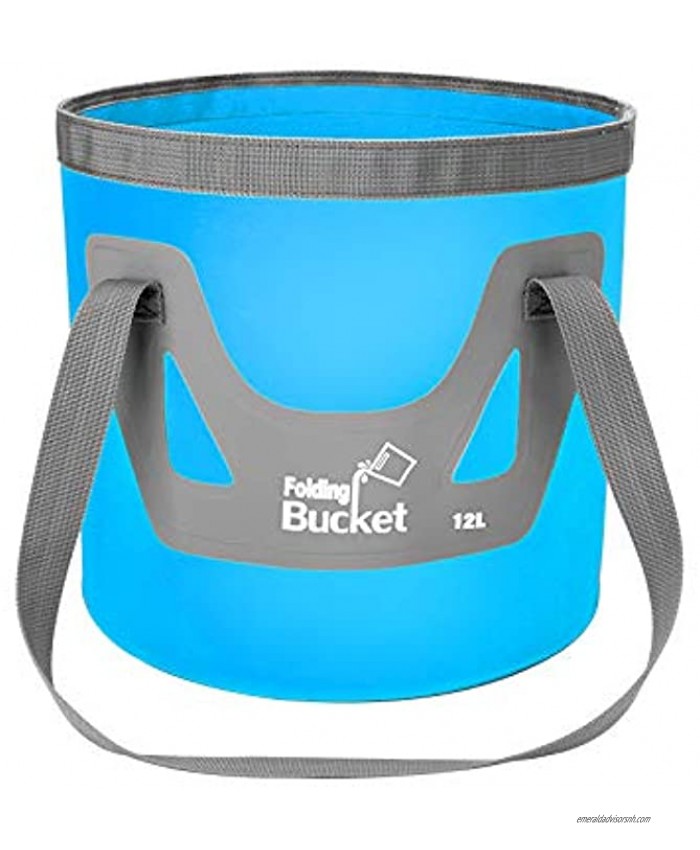 Upgraded Version Collapsible Bucket Camping Water Storage Container 20L Portable Folding Bucket Wash Basin for Traveling Hiking Fishing Boating Gardening
