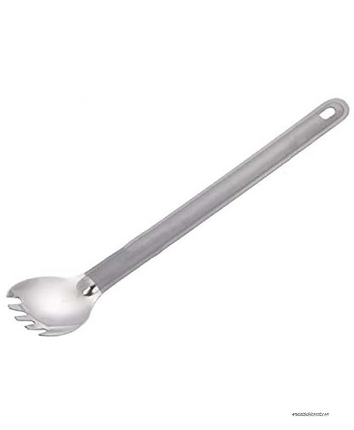 Long Handle Fork Spoon Portable Outdoor Picnic Cutlery Camping Spoon Lightweight Tableware Spork Titanium