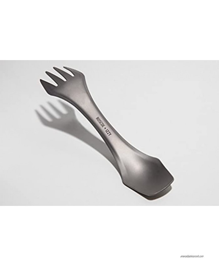 The Eagle. A titanium spork is the perfect camping at the camp backpacking or hiking utensil. Lightweight compared to stainless steel other metal plastic sporks or separate spoon fork knife set