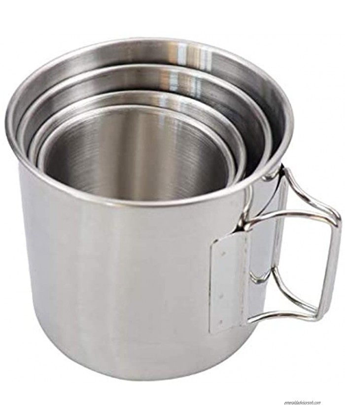 Coffee Mugs Stainless Steel Metal Cup Tea Cups Camping Mugs Set of 4