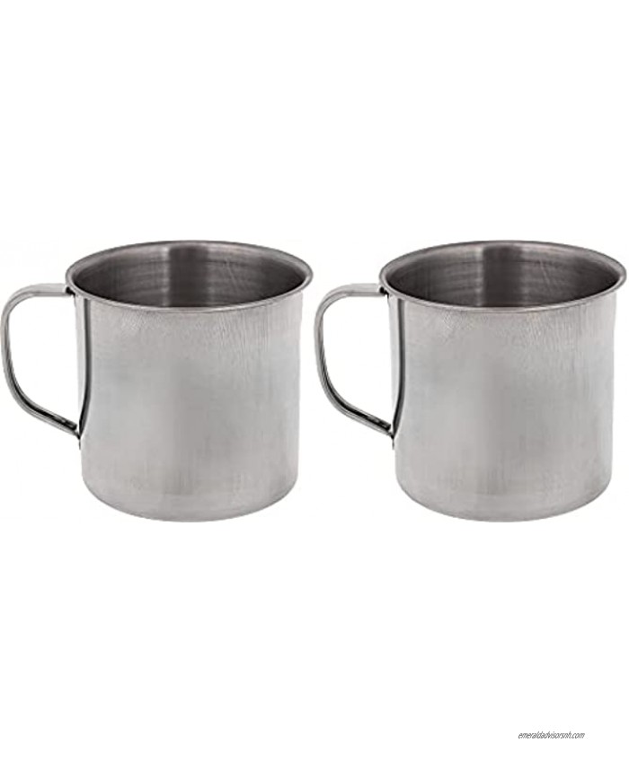Metal Camping Mugs Pack of 2 Stainless Steel Lightweight Mug Camping Coffee Mug Mug for Camp 7.43 fl oz