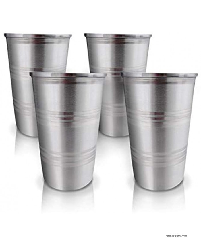 Pratico Outdoors Stainless Steel Cups 14.5 oz 4 Pack