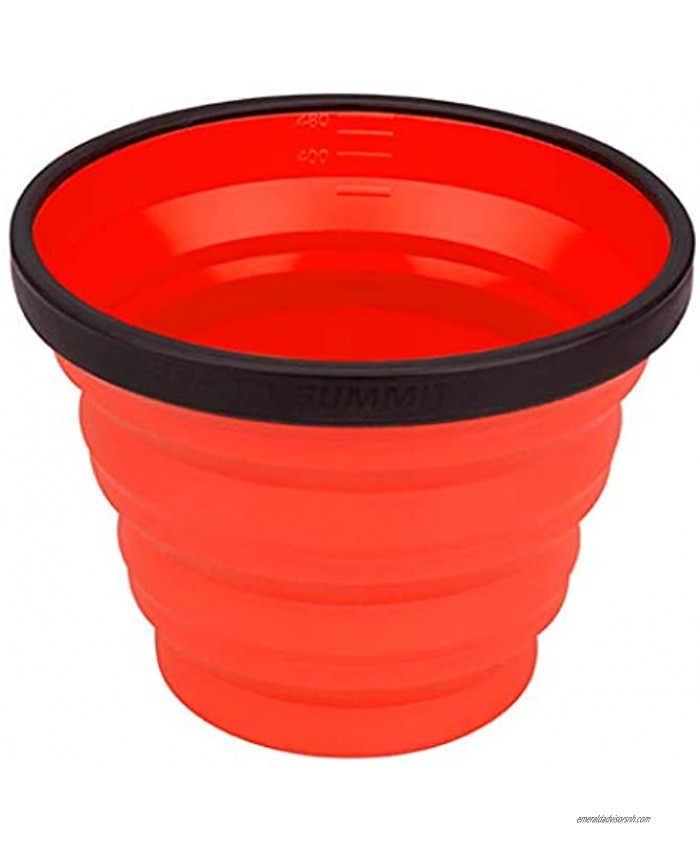 Sea to Summit X-Series Collapsible Silicone Camping Drinkware Mug 16.2 fl oz Red