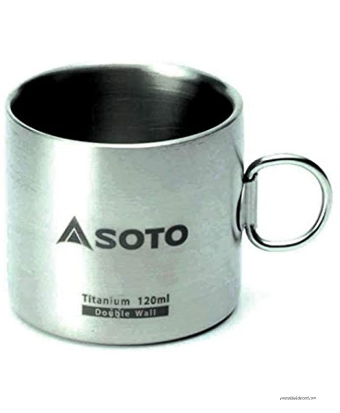 SOTO AeroMug Ultra-Light & Non-Corrosive Titanium Mug Titanium 120ml