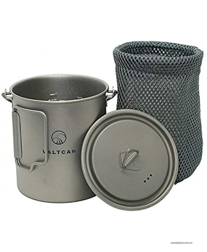 Valtcan 750ml Titanium Pot Mug Handle and Lid 25.4 oz