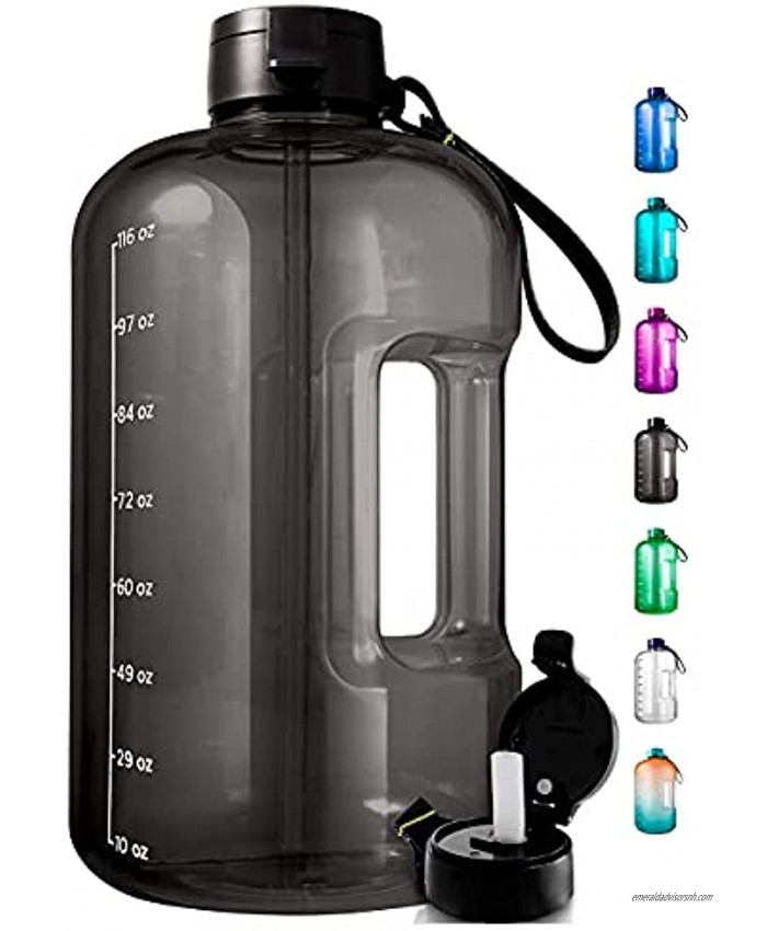 1 Gallon Water Bottle With Time Marker Large Water Bottle Gallon Water Bottle Motivational One Gallon Water Bottle With Straw 1 Gallon Water Jug With Time Marker 1 Gallon Big Water Bottle Gray