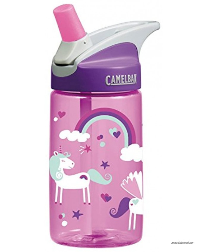 CamelBak Eddy 0.4-Liter Kids Water Bottle – CamelBak Kids Big Bite Valve Spill Proof- Water Bottle For Kids BPA-Free Water Bottle – 12 Ounces Unicorns Bottle Only