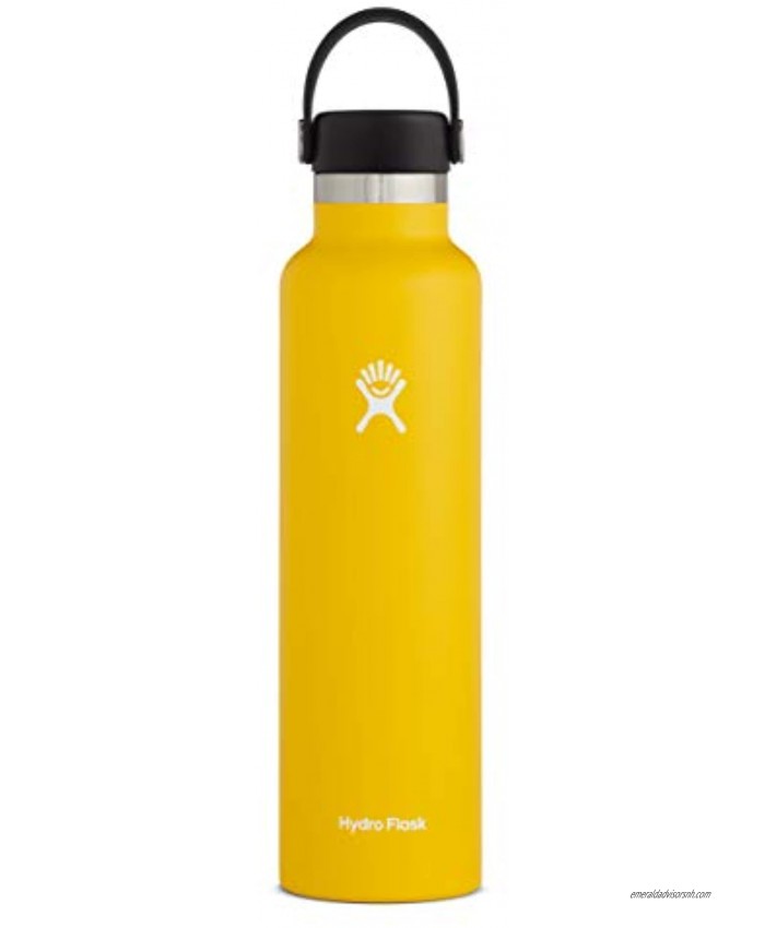 Hydro Flask Water Bottle Standard Mouth Flex Lid 24 oz Sunflower