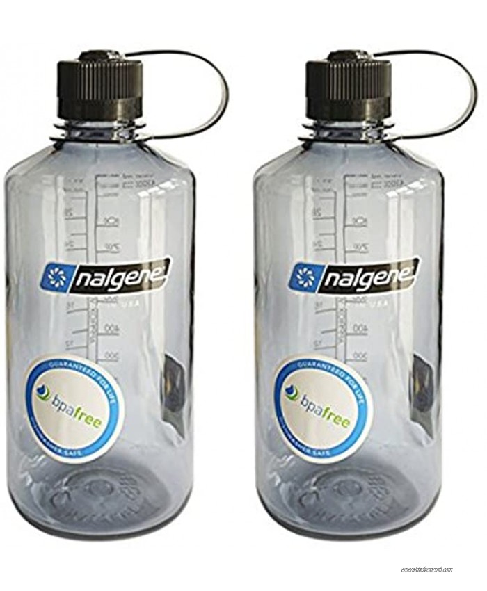 Nalgene Set of 2 Narrow Mouth Water Bottles 32oz