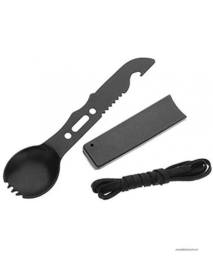 Sminiker Professional Tactical Spork Tool with Bottle Opener Whistle for Camping
