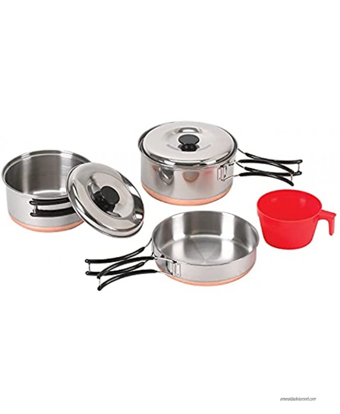 Stansport 1-Person Stainless Steel Cook Set One Size